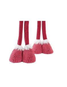 Figurine Décorative DKD Home Decor Noël Gnome Polyester (22 x 10 x 73 cm) (2 Unités) 2