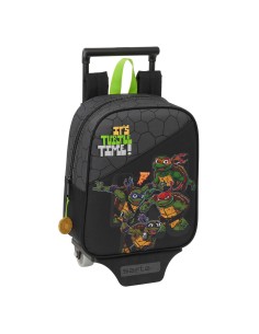 Cartable à roulettes Teenage Mutant Ninja Turtles Noir Gris 22 x 27 x 10 cm