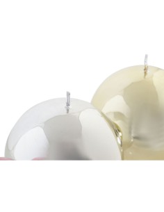 Bougie DKD Home Decor Noël (9 x 9 x 9 cm) (3 Unités) 2
