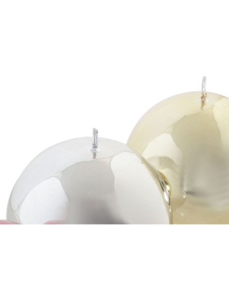 Bougie DKD Home Decor Noël (9 x 9 x 9 cm) (3 Unités)