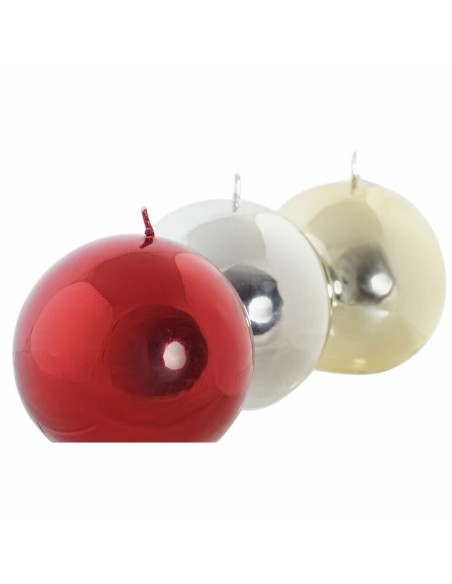 Bougie DKD Home Decor Noël (9 x 9 x 9 cm) (3 Unités)
