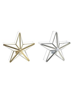 Bougeoir DKD Home Decor Étoile (2 Unités) (16 x 8 x 16 cm)