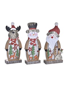 Décoration lumineuse DKD Home Decor Noël (18 x 7 x 40,5 cm) (3 Unités)