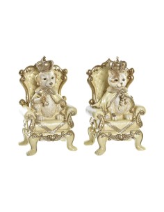 Tirelire DKD Home Decor Chat Résine Chien (12,5 x 10,5 x 20,5 cm) (2 Unités)