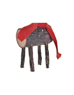 Figurine Décorative DKD Home Decor Noël Paillettes Renne Bouleau (10 x 9 x 23 cm) (2 Unités) 2