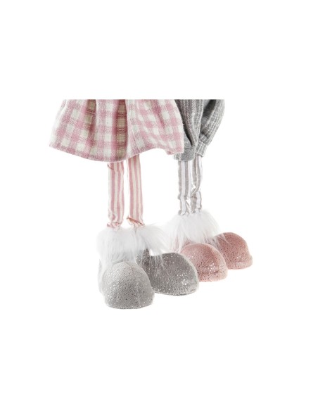Figurine Décorative DKD Home Decor Noël Animal Polyester Cerf (15 x 11 x 49 cm) (2 Unités)