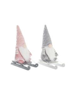 Figurine Décorative DKD Home Decor Noël Gnome Polyester (15 x 25 x 35 cm) (2 Unités)