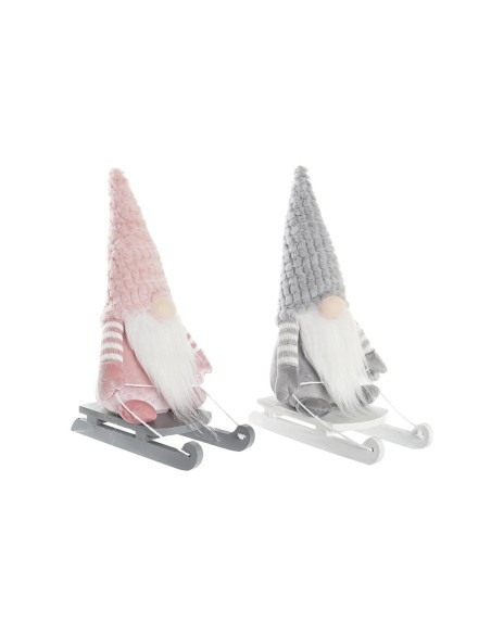 Figurine Décorative DKD Home Decor Noël Gnome Polyester (15 x 25 x 35 cm) (2 Unités)