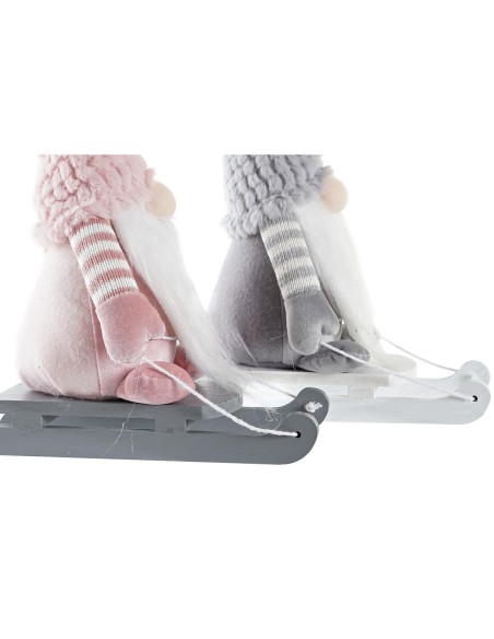 Figurine Décorative DKD Home Decor Noël Gnome Polyester (15 x 25 x 35 cm) (2 Unités)