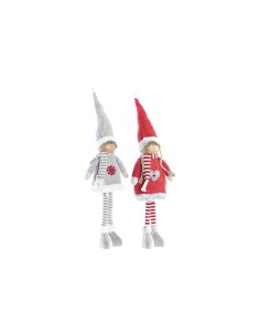 Figurine Décorative DKD Home Decor Noël Poupée Polyester (17 x 9 x 79 cm) (2 Unités)