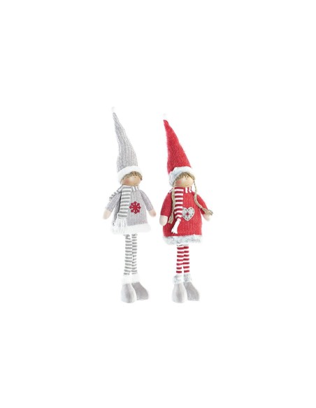 Figurine Décorative DKD Home Decor Noël Poupée Polyester (17 x 9 x 79 cm) (2 Unités)