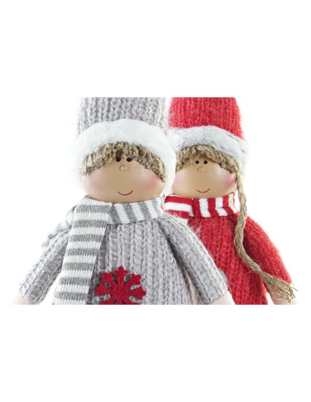 Figurine Décorative DKD Home Decor Noël Poupée Polyester (17 x 9 x 79 cm) (2 Unités)