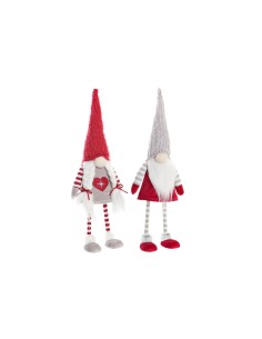 Figurine Décorative DKD Home Decor Noël Gnome Polyester (15 x 12 x 55 cm) (2 Unités)