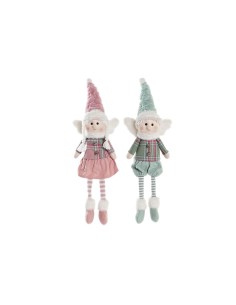 Figurine Décorative DKD Home Decor Noël Fée Polyester Ange (15 x 10 x 53 cm) (2 Unités)