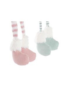 Figurine Décorative DKD Home Decor Noël Fée Polyester Ange (15 x 10 x 53 cm) (2 Unités) 2
