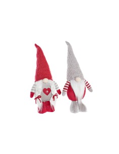 Figurine Décorative DKD Home Decor Noël Gnome Polyester (20 x 9 x 50 cm) (2 Unités)