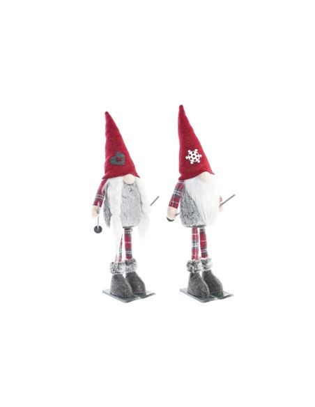 Figurine Décorative DKD Home Decor Noël Gnome Polyester (16 x 12 x 46 cm) (2 Unités)