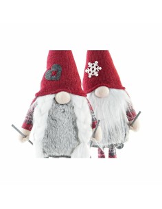 Figurine Décorative DKD Home Decor Noël Gnome Polyester (16 x 12 x 46 cm) (2 Unités) 2