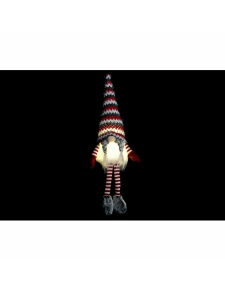 Figurine Décorative DKD Home Decor Noël Gnome Lumière LED Polyester (22 x 12 x 64 cm) (2 Unités)