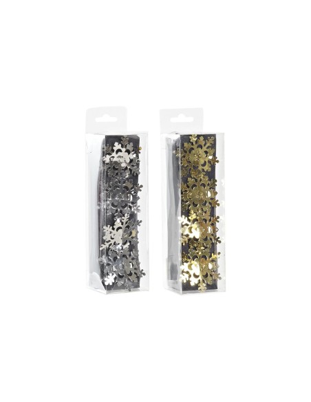 Porte-serviettes DKD Home Decor Lot Métal Flocons de neige (5 x 5 x 17 cm) (2 Unités)