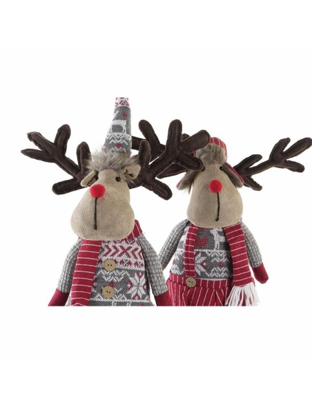 Figurine Décorative DKD Home Decor Noël Renne Polyester (20 x 10 x 58 cm) (2 Unités)