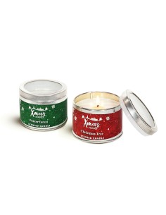 Ensemble de Bougies DKD Home Decor Noël (2 Unités) (8 x 8 x 6 cm)