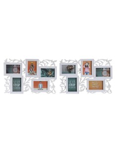 Cadre photo DKD Home Decor Verre Blanc PP Urbaine (52,5 x 2 x 35 cm) (2 Unités)