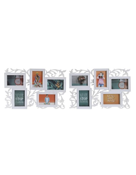 Cadre photo DKD Home Decor Verre Blanc PP Urbaine (52,5 x 2 x 35 cm) (2 Unités)