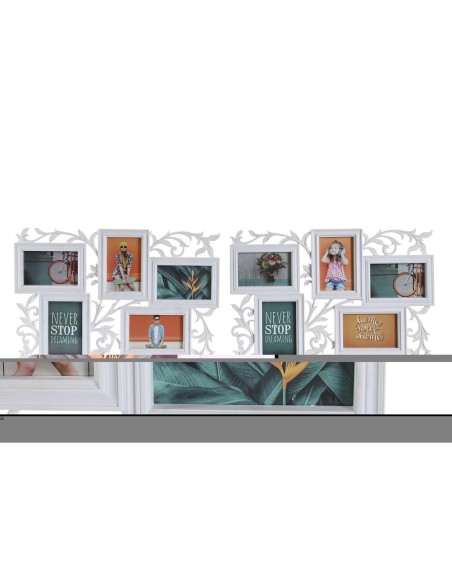 Cadre photo DKD Home Decor Verre Blanc PP Urbaine (52,5 x 2 x 35 cm) (2 Unités)