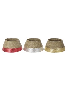 Jupe pour l'arbre de Noël DKD Home Decor Herbier marin (45 x 45 x 24 cm) (3 Unités)