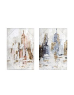Cadre DKD Home Decor New York (2 Unités) (90 x 3 x 60 cm)