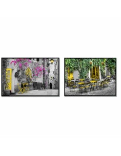 Toile DKD Home Decor Rue (2 Unités) (73 x 3,5 x 53 cm)