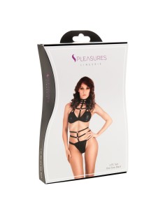 Ensemble de Lingerie S Pleasures Noir (Taille unique)