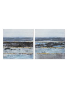 Toile DKD Home Decor Abstrait Moderne (80 x 3 x 80 cm) (2 Unités)
