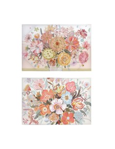 Toile DKD Home Decor Fleurs (2 Unités) (90 x 3 x 60 cm)
