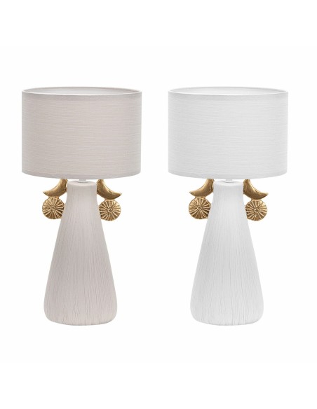 Lampe de bureau DKD Home Decor Céramique Polyester (22 x 22 x 44 cm) (2 Unités)