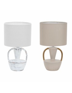 Lampe de bureau DKD Home Decor Céramique Polyester 50 W (20 x 20 x 35 cm) (2 Unités)