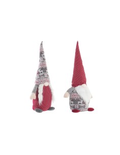 Décorations de Noël DKD Home Decor Gnome Polyester (24 x 14 x 58 cm) (2 Unités)