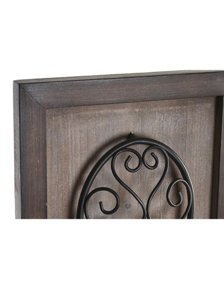 Figurine Décorative DKD Home Decor Finition vieillie Métal Bois Couverts (24 x 5 x 99 cm) (2 Unités)