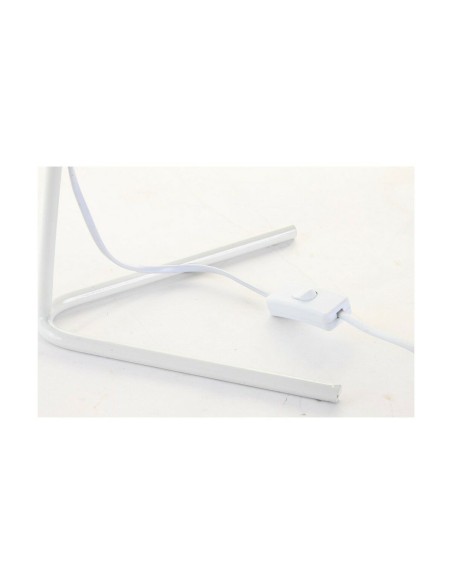 Lampe de bureau DKD Home Decor Doré Métal Lin Blanc 50 W Moderne (25 x 31 x 57 cm) (2 Unités)