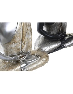 Figurine Décorative DKD Home Decor Argenté Noir Doré Buda Résine Oriental (26 x 15 x 40 cm) (2 Unités) 2