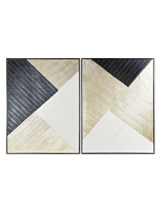 Toile DKD Home Decor Moderne Géométrique (93 x 3,5 x 123 cm) (2 Unités)