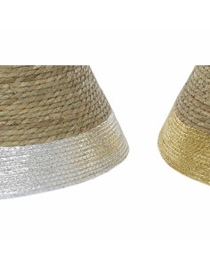 Jupe pour l'arbre de Noël DKD Home Decor Fibre Herbier marin (57 x 57 x 28 cm) (3 Unités) 2