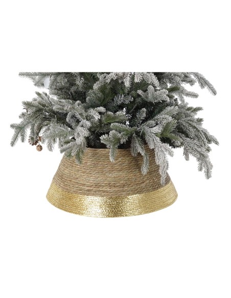 Jupe pour l'arbre de Noël DKD Home Decor Fibre Herbier marin (57 x 57 x 28 cm) (3 Unités)