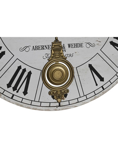 Horloge Murale DKD Home Decor Noir Métal Blanc Vintage Bois MDF (58 x 8 x 58 cm) (2 Unités)