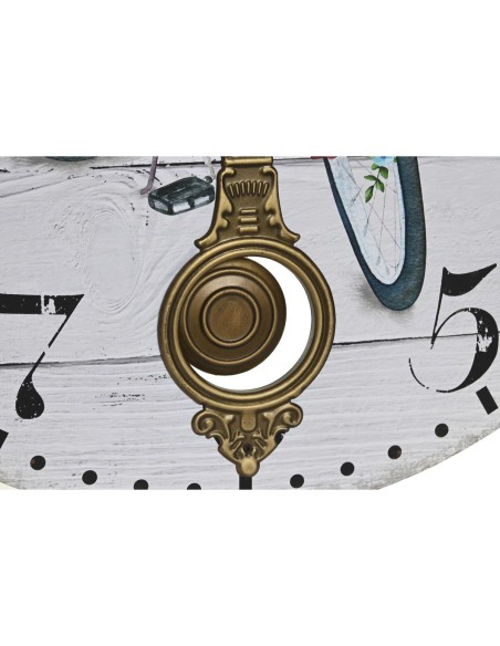 Horloge Murale DKD Home Decor Bicyclette Métal Multicouleur Bois MDF (2 Unités) (58 x 4 x 58 cm)