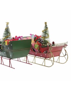 Décorations de Noël DKD Home Decor Métal Polyester (28 x 13 x 26 cm) (2 Unités) 2