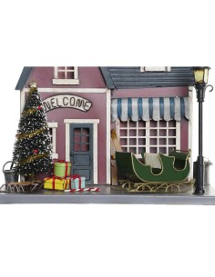 Décorations de Noël DKD Home Decor Métal PVC Maison (30 x 12,5 x 40 cm) (2 Unités) 2