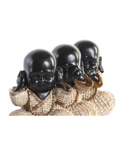 Figurine Décorative DKD Home Decor Rouge Beige Résine Moine Oriental (12 x 7,5 x 15,5 cm) (6 Unités) 2