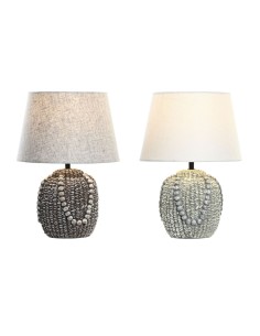 Lampe de bureau DKD Home Decor Noir Tissu Polyester Vert Grès 220 V 50 W (24 x 24 x 34 cm) (2 Unités) 2